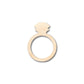Unfinished Wood Diamond Ring Shape - Craft - up to 46" DIY