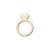 Unfinished Wood Diamond Ring Shape - Craft - up to 46" DIY