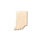 Unfinished Wood Indiana Shape - State - Craft - up to 46" DIY