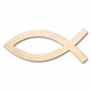 Unfinished Wood Jesus Fish Shape - Easter - Christian - Craft - up to 46" DIY