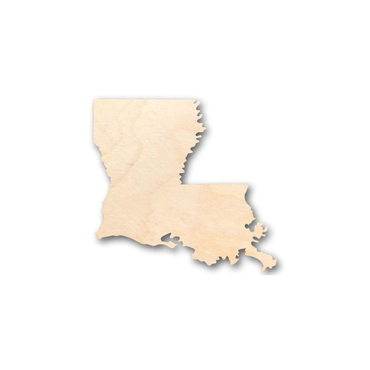Unfinished Wood Louisiana Shape - State - Craft - up to 46" DIY