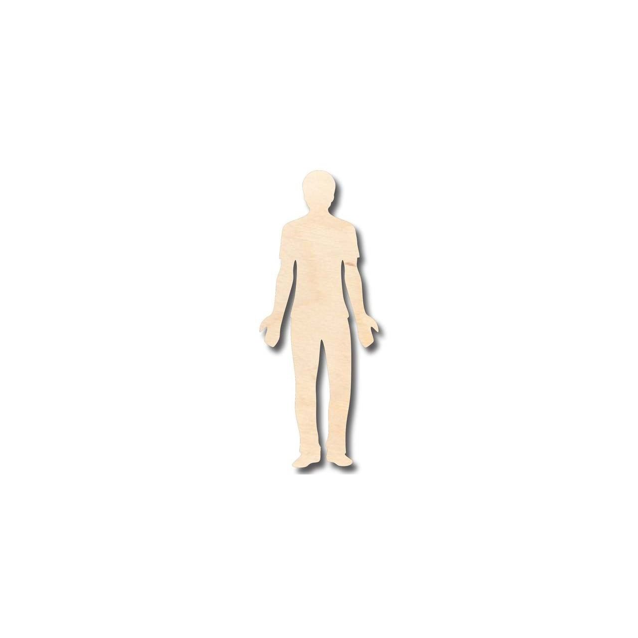 Unfinished Wood Man Shape - Craft- up to 46" DIY