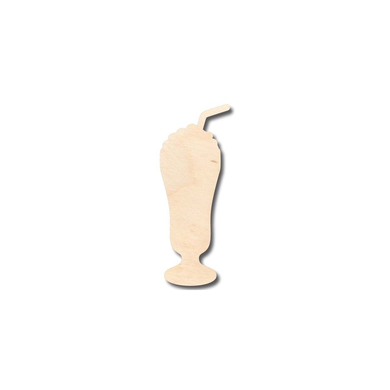 Unfinished Wood Milkshake Shape - Kitchen - Food - Craft - up to 46" DIY