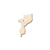 Unfinished Wood Mozambique Shape - Country - Craft - up to 46" DIY