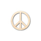 Unfinished Wood Peace Sign Symbol Shape - Craft - up to 46" DIY