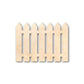 Unfinished Wood Picket Fence Shape - Craft - up to 46" DIY