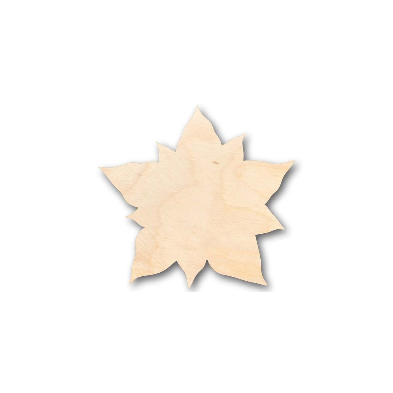 Unfinished Wood Poinsettia Flower Shape - Christmas - Flower - Craft - up to 46" DIY
