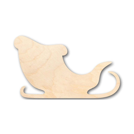 Unfinished Wood Santa Claus Sleigh Shape - Christmas - Ornament - Craft - up to 46" DIY