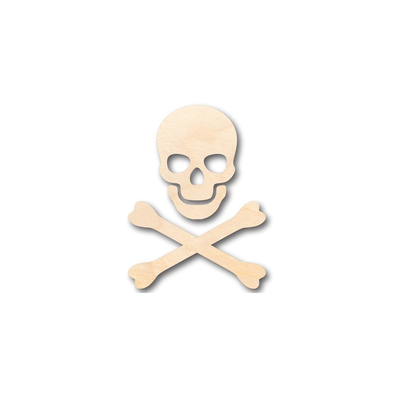 Unfinished Wood Skull Crossbones Shape - Pirates - 3 Piece Craft - up to 46" DIY