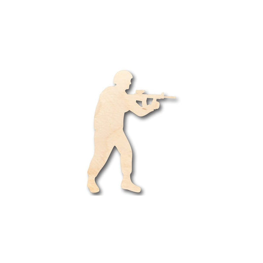 Unfinished Wood Soldier Shape - Army - Marines - Military - Craft - up to 46" DIY
