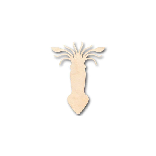 Unfinished Wood Squid Shape - Ocean - Nursery - Craft - up to 46" DIY