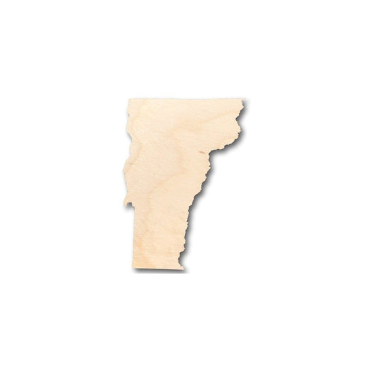 Unfinished Wood Vermont Shape - State - Craft - up to 46" DIY