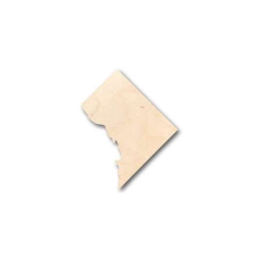 Unfinished Wood Washington DC Shape - USA Capital - Craft - up to 46" DIY