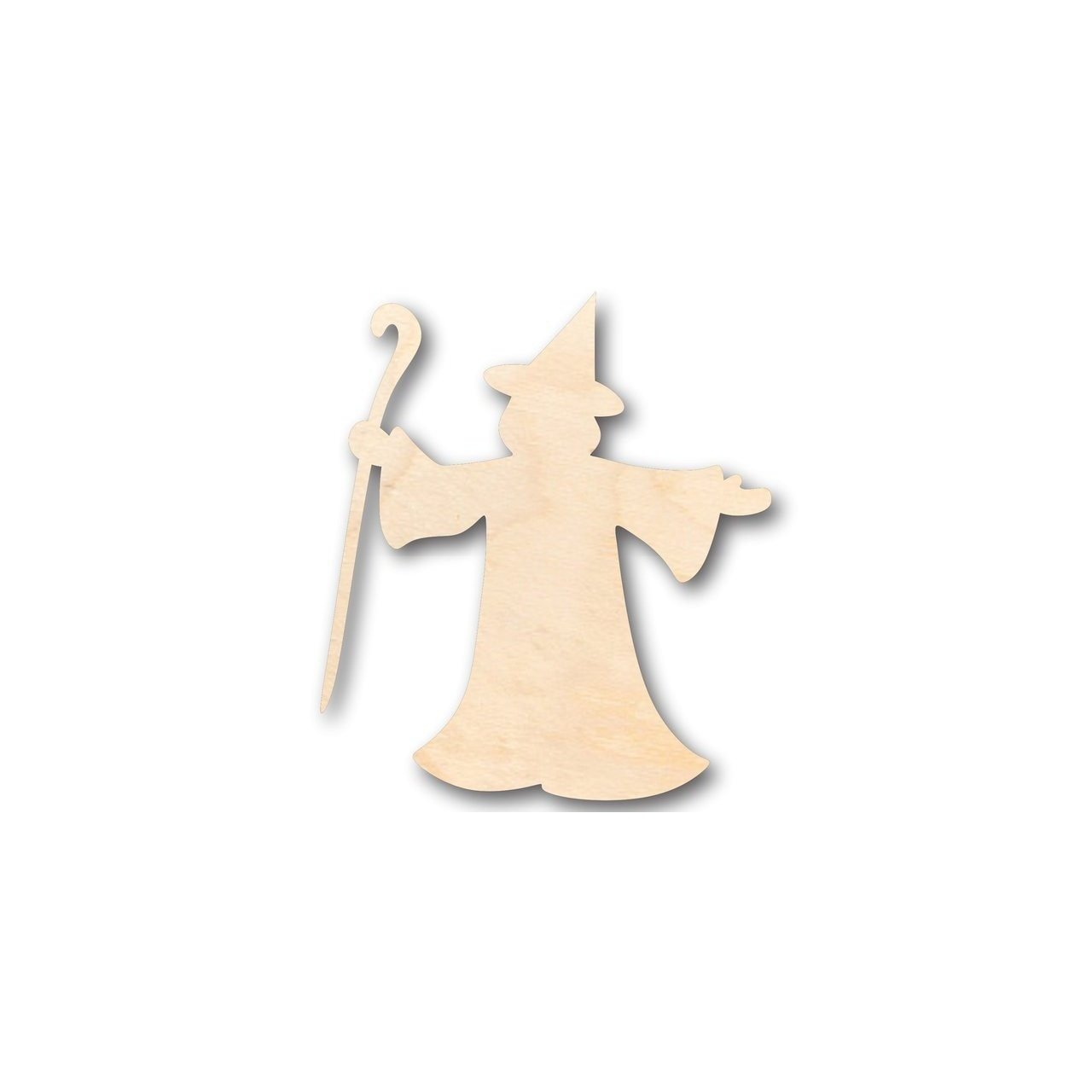 Unfinished Wood Wizard Fantasy Shape - Halloween - Craft - up to 46" DIY