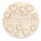 Unfinished Wood Hello Valentine Door Sign Kit | Wood Craft Cutouts | 1/4" Thick |