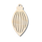 Unfinished Wood Layered Christmas Bulb Ornaments | 2 Piece | 5" Tall | 1/8" Wood | Wood Craft DIY