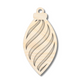Unfinished Wood Layered Christmas Bulb Ornaments | 2 Piece | 5" Tall | 1/8" Wood | Wood Craft DIY