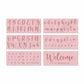 Wedding Stencils Set - Script Numbers, Letters, Symbols