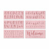 Wedding Stencils Set - Script Numbers, Letters, Symbols