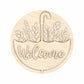 Unfinished Wood Welcome Spring Door Sign Kit | Wood Craft Cutouts | 1/4" Thick |