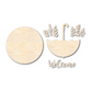 Unfinished Wood Welcome Spring Door Sign Kit | Wood Craft Cutouts | 1/4" Thick |