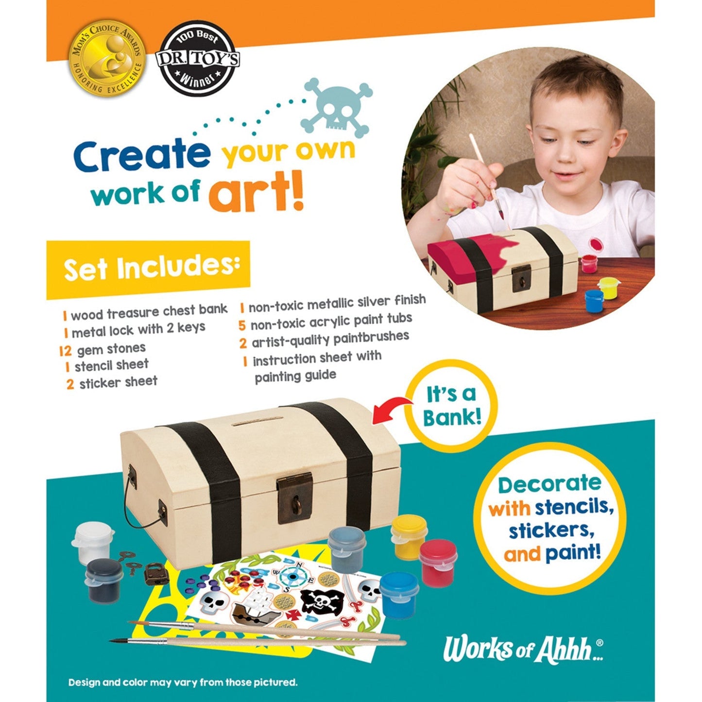 Treasure Chest – Wood Craft & Paint Kit by MasterPieces