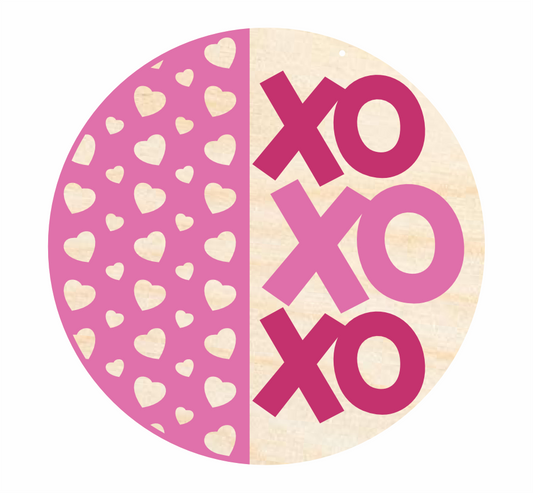 Unfinished Wood XO XO XO  Door Sign Kit | Wood Craft Cutouts | 1/4" Thick |